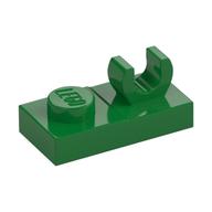 Plate Special 1 x 2, Top Clip [Open O] (Green)