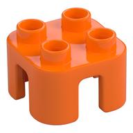 Duplo Chair with no Back / Stool (Orange)