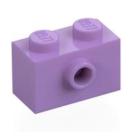 Brick Special 1 x 2 with 1 Center Stud on 1 Side, Bottom Stud Holder (Medium Lavender)