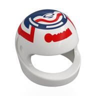 Helmet, Standard with Red/Dark Blue Decorations Print (White)