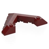 Brick Wedged, Sloped 45° 6 x 8 with Pointed Cutout (Dark Red)
