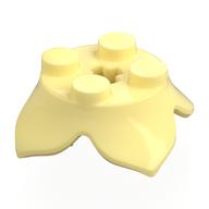 Plant, Leaves, Round 2 x 2 x 2/3 with + Axle Hole and 4 Leaf Extensions (Bright Light Yellow)