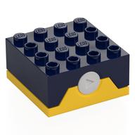 Sound Brick 4 x 4 with Random Transformer Soundwave Sounds (Dark Blue)