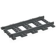 Vehicle Track, Train, Plastic (RC Trains) Straight (Updated Version) (Dark Bluish Gray)