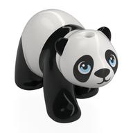 Animal, Panda, Adult with Bright Blue Eyes Print (White)