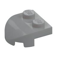 Brick Wedged, Rounded 2 x 2 with Curved Front, 2 Studs (Light Bluish Gray)