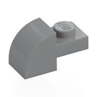 Brick Curved 1 x 2 x 1 with Curved Top (Light Bluish Gray)