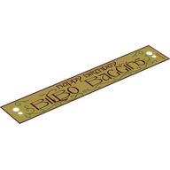 Banner 14 x 2 with Red 'HAPPY BIRTHDAY BILBO BAGGINGS' Print (Bright Light Yellow)
