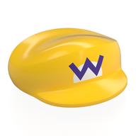 Nintendo Figure, Hat, Large with Dark Purple Wario Logo Print (Yellow)