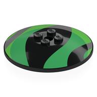 Dish 6 x 6 Inverted (Radar) with Green/Lime Shapes Print (Black)