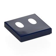 Tile 2 x 2 with Two White Ovals (Bob-Omb Eyes) Print (Dark Blue)