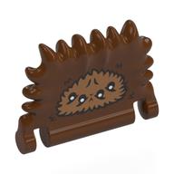 Book Cover, Fangs On Edge with Medium Nougat Fur, White Fangs Print (Reddish Brown)