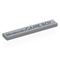 Tile 1 x 6 with Dark Blue 'Nintendo GAME BOY TM' Print (Light Bluish Gray)