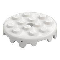 Plate Special Round 4 x 4 with Melting Drops/Icing on Sides (White)