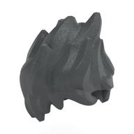 Hair Tousled and Spiked Up Very High (Dark Bluish Gray)