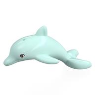 Animal, Dolphin, Jumping with Brown Eyes Print (Light Aqua)