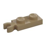 Plate Special 1 x 2 with Clip Vertical on End (Dark Tan)