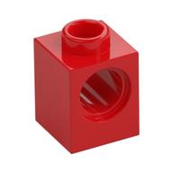 Technic Brick 1 x 1 with Pin Hole (Red)