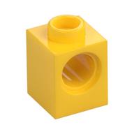 Technic Brick 1 x 1 with Pin Hole (Yellow)