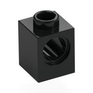 Technic Brick 1 x 1 with Pin Hole (Black)