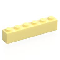 Brick 1 x 6 (Bright Light Yellow)
