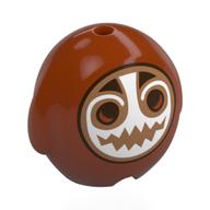 Pillow Plush Toy, Kakamora with White Face Paint Print (Dark Orange)