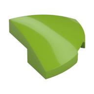 Brick Round Corner, Curved 2 x 2 x 2/3 Quarter Circle With 1 x 1 Bottom Cutout (Lime)