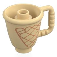 Duplo Cone / Ice Cup with Ice Cream Cone Print (Tan)