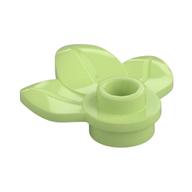 Plant, Plate 1 x 1 Round with 3 Leaves (Yellowish Green)