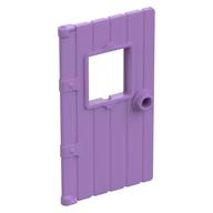 Door 1 x 4 x 6 with Window, Wood Structure, Loose Window Hold (Medium Lavender)