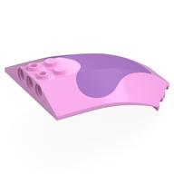 Windscreen 8 x 6 x 2 Curved with Medium Lavender Splotch Print (Bright Pink)