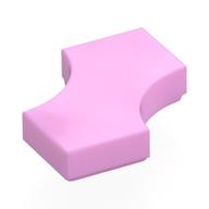 Tile Special 2 x 2 with 2 Quarter Round Cutouts (Bright Pink)