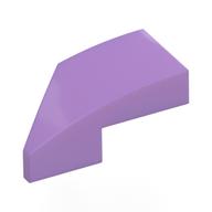 Brick Wedged, Curved 2 x 1 with Stud Notch Right (Medium Lavender)