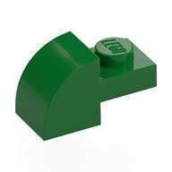 Brick Curved 1 x 2 x 1 with Curved Top (Green)