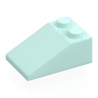 Brick Sloped 33° 3 x 2 (Light Aqua)