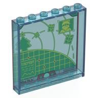 Panel 1 x 6 x 5 with Green/Yellow Tracking Monitor, Presents, Santa Print (Trans-Light Blue)