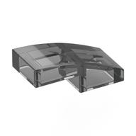 Brick Curved 2 x 1 No Studs [1/2 Bow] (Trans-Black)