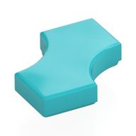 Tile Special 2 x 2 with 2 Quarter Round Cutouts (Medium Azure)