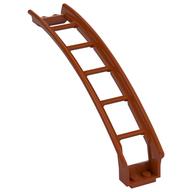 Vehicle Track, Roller Coaster Ramp Large Upper Part, 6 Bricks Elevation (Dark Orange)