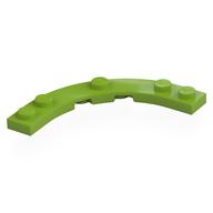 Plate Round Corner 5 x 5 with 4 x 4 Round Cutout (Lime)
