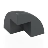 Brick Round Corner, Curved 2 x 2 x 1 2/3 Quarter Dome with 1 Cutout (Dark Bluish Gray)