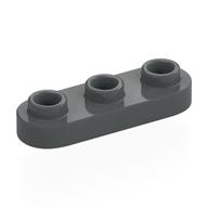 Plate Special 1 x 3 Rounded with 3 Open Studs (Dark Bluish Gray)