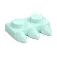 Plate Special 1 x 2 with Three Teeth [Tri-Tooth] (Light Aqua)