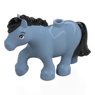 Animal, Pony with Black Mane, Tail Pattern (Sand Blue)
