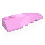 Brick Wedged, Curved 6 x 2 Right, Smooth Inner Walls (Bright Pink)
