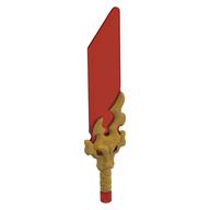 Weapon Sword, Broad with Trans-Red Blade Pattern (Pearl Gold)
