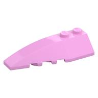 Brick Wedged, Curved 6 x 2 Left, Inner Ridges (Bright Pink)
