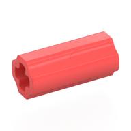 Technic Axle Connector Smooth [with x Hole + Orientation] (Coral)