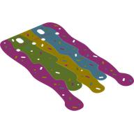 Curtain, Magenta, Lime, Yellow, and Medium Azure Pattern (Trans-Clear)