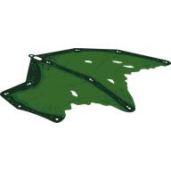 Wing, Large, Left with Dark Green Print (Bright Green)